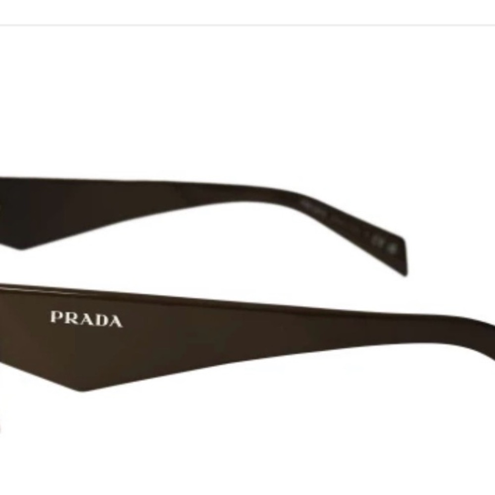 Prada Dark Brown Rectangular Sunglasses - image 2